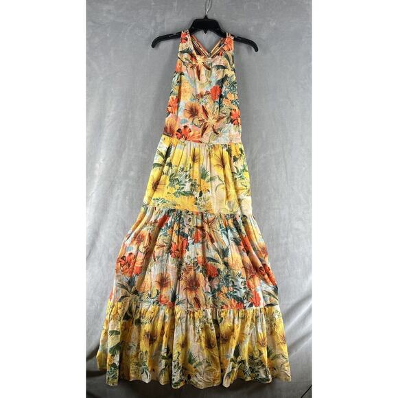 Anthropologie Pilcro Halter Tiered Maxi Dress Size Medium - Picture 2 of 10